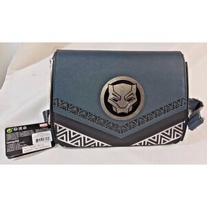 Loungefly Black‎ Panther Wakanda Forever Crossbody Bag Purse Marvel Disney NWT